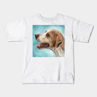 Painting of a Gorgeous Beagle Smiling with Its Tongue out Kids T-Shirt